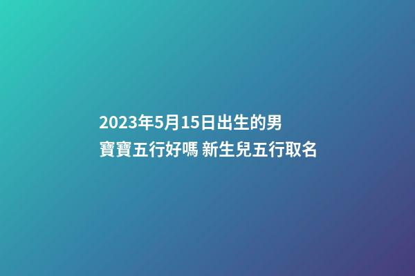 2023年5月15日出生的男寶寶五行好嗎 新生兒五行取名
